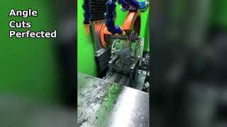 Corte sin costuras en ángulo preciso de anillos circulares con núcleo de polvo