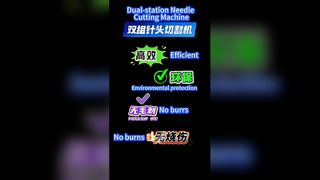 Máquina cortadora de agujas de doble estación